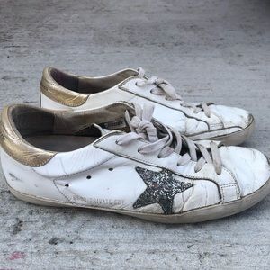 Size 38 white intermix exclusive golden goose